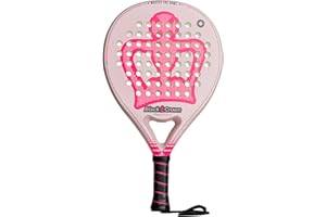 Black Crown - Raquette de Padel Piton Furia - Forme Rond - Équilibre Entre Contrôle et Puissance - Poids 350 g - Cadre 38 mm 80% Fibre de Carbone - Raquette Souple