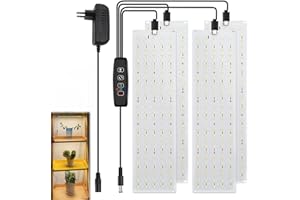 PORFOYO Pflanzenlampe LED Vollspektrum mit 540 LEDs, Grow Lampe, 10 Arten von Helligkeit, Pflanzenleuchte, Wachsen licht mit 3/9/12H Zeitschaltuhr für Innen Samen Knospe Pflanze Gemüse und Blume, Weiß