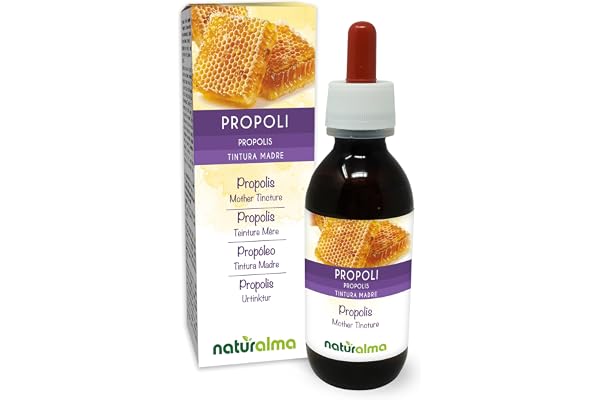 Propolis (Propolis) résine Teinture Mère sans alcool Naturalma - Extrait liquide gouttes 120 ml - Complément alimentaire