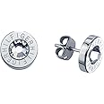 Tommy Hilfiger Damen-Ohrstecker Edelstahl Zirkonia 0.9 cm silber 2700259