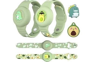 DGUSO Braccialetto Airtag bambini impermeabile 2 pcs e manicotto Airtag per bambini 2pcs Supporto nascosto Apple Airtag IP53 Protezione completa corpo Silicone AirTags Sleeve Toddler Anti-Perso GPS Tracking