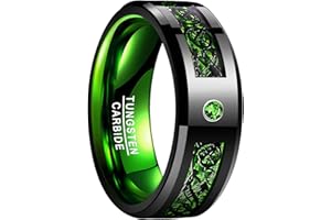 Vakki 8mm Wolframringe für Herren/Damen, Hawaiianische Koa-Holzeinlage, Kuppel, Abalone-Muschel/blaue Mitte, Eheringe, bequeme Passform, Größe 52(16.6)-74.8(23.8)