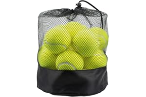 ‎TEBERY Tebery 20 Pack Green Advanced Training Tennis Balls Beginner Practice Ball, Pet Dog Playing Balls, Come with Mesh Bag for Easy Transport