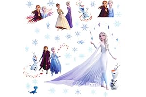 DBZMODISCH 2Pcs Frozen Sticker, Wandaufkleber Babyzimmer, Wandtattoo Mädchen, Mädchen Prinzessin Wandsticker, Babyzimmer Wandaufkleber, 30cm×60cm Für Kinderzimmer Babyzimmer Schlafzimmer Wanddekoration