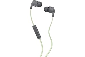 Skullcandy Smokin' Buds 2.0 In-Ear Audio Earbud Headphone with In-Line Microphone - Grey/Mint
