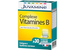 JUVAMINE - Complexe vitamines B - 30 comprimés - Fatigue et Système nerveux - Garantit 100% des besoins quotidiens en 8 vitamines du groupe B - Fabriqué en France