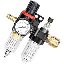 Unit&agrave; Manutenzione Aria Compressa 1/4" - Regolatore Pressione Con Separatore Acqua, Per Compressori