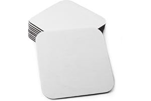 ‎FLYERALARM Bierdeckel Pappe Blanko I Untersetzer zum Bemalen Quadrat (50 Stück) für Gläser I Weiße Bierfilz Rohlinge unbedruckt