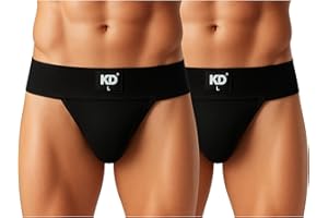 KD Willmax Regent Gym Jockstrap - Sospensorio da uomo, in cotone, con cintura morbida, copertura posteriore completa, vestibilità sportiva