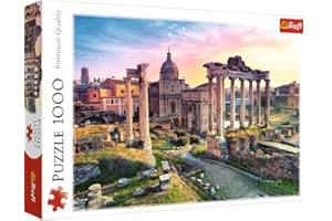 Trefl - Puzzle Forum Rzymskie - 1000 Elementów, Włochy, Rzym, Widok na Forum Romanum, Budowla Starożytna, Układanka DIY, Kreatywna Rozrywka, Zabawa, Puzzle Klasyczne dla Dorosłych i Dzieci od 12 Lat