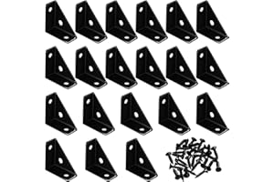 ANBEEISS 20 Pcs Équerres d'assemblage de Coin, Équerres d'angle, Équerre de Fixation pour Meubles, Support d'angle, Equerre Assemblage d'Angle, Equerre Angle, Connecteur de Fixation Métallique, 80x80x40mm