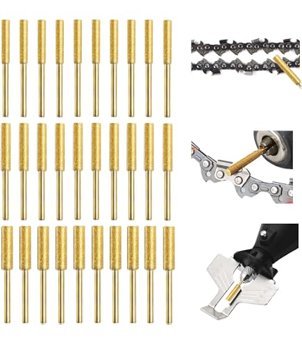 Diamant Affuteur Affuteuse de Chaine Tronçonneuse,2025 Lime à Pierre pour Scie à Chaîne,Affuteuse de Chaine Tronconneuse,avec 3 Tailles Différentes 4 mm, 4,8 mm, 5,5 mm pour Affûter et Poncer,9 Piezas