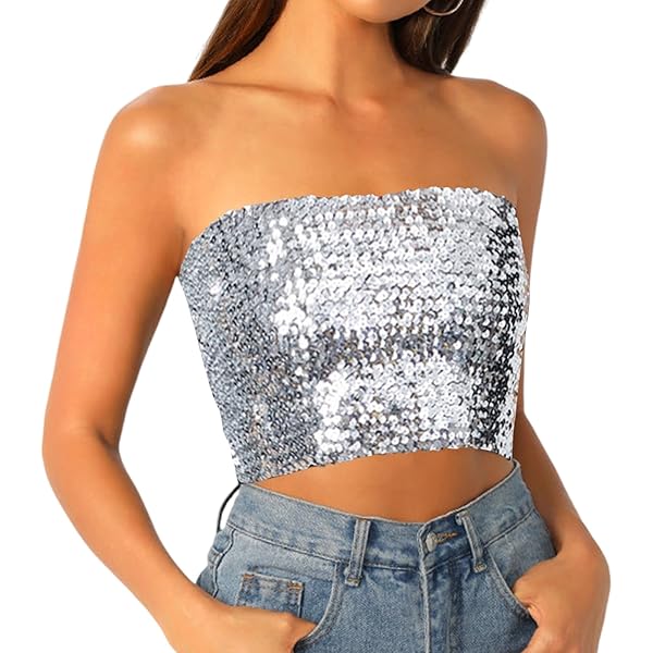 Crop Top Da Ballo Con Paillettes Per Bambina - Senza Maniche, Per Danza Classica E Latino - Foto 4