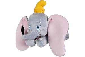 Disney Store Peluche pour Enfants Dumbo de Taille Moyenne, 44 cm, Personnage en Peluche, bébé éléphant avec Chapeau Iconique, détails brodés et Toucher Doux