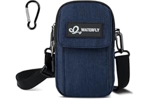 Waterfly Mała torba na ramię: wielofunkcyjna torebka torba na telefon komórkowy mini torba na pasek nerka nerka nerka saszetka EDC z regulowanym paskiem karabińczyk dla mężczyzn kobiet kobiet,