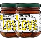 Realfoods by Organico | Organic Sun-Dried Tomatoes in Extra Virgin Olive Oil – Farm-Grown in Puglia, 190g (Pack of 2)
