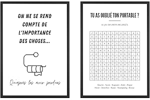 EQUIK PRODUCTS Affiches Toilettes | Décoration Salle de Bain, WC | Poster Minimaliste Toilettes | Affiche Amusante, Drôle, Humoristique (Mots Melangés, Papier Toilette, A4)