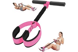 LIULINY Pedal Motståndsband med handtag, fotpedal Resistance Bands | Träningsband gummi elastiskt dragrep, magtränare för hemmet för att stärka magen midja armar bommmusklerna