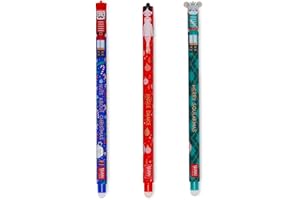 ‎LEGAMI Legami – Set mit 3 löschbaren Gelstiften, Weihnachtsedition, Stifte mit thermosensitiver löschbarer Tinte, rot, blau, grün, Weihnachtsstifte, löschen ohne das Papier zu beschädigen