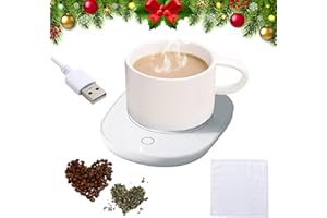 TMRBBesty Scaldatazza per Riscaldare caffè,Scaldatazze da caffè,Scalda Tazza USB,Porta 1 Asciugamano Piccolo,Temperatura costante Intelligente,16W Bianco