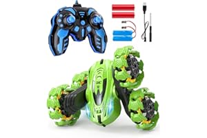 Rumicet Coche teledirigido, Coche AcrobáTico Camiones 360 Grados De RotacióN, 2.4GHz Coche teledirigido Hot Wheels Juguete Niño Regalo 3 a 12 años Niña