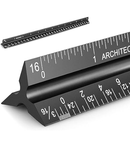 Drafting Ruler Arteza Architect Scale Ruler, Imperial, 12-Inch Color ...