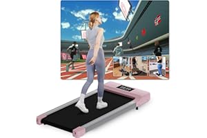 ‎DEERRUN DeerRun Raceable Laufband für Zuhause Geeignet für Hightech-Wearables, Walking Pad MAX 159KG/136KG, APP-Steuerung Laufband Schreibtisch mit KI-Begleitung, Multiplayer-Rennfunktion Laufbänder