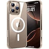 جراب شفاف مع خاصية الشحن اللاسلكي Magsafe مع حماية الكاميرا المتوافقة مع iPhone 16 Pro Max (شفاف، iPhone 16 Pro Max)