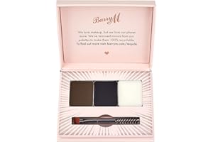 Barry M Cosmetics Fill And Shape Brow Kit Palette, With Styling Soap, Shade Dark