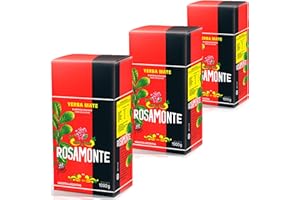 ‎YERBOX Rosamonte Yerba Mate Tee Tradicional 3kg (1000g x 3) + Geschenk Probe (40g):Reich an Antioxidantien und Vitaminen, beschleunigt den Stoffwechsel, zuckerfrei | Argentinien