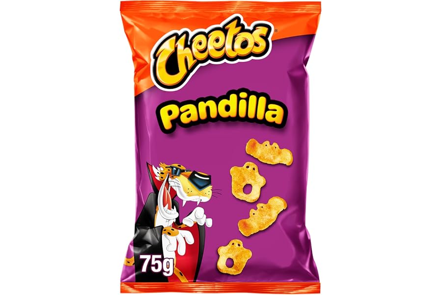 Cheetos Pandilla, Producto de Aperitivo, Snack sabor a Queso con forma de fantasmas, bolsa individual, 75gr