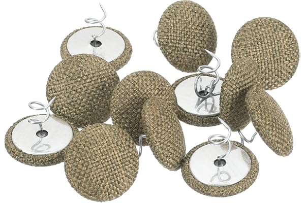 QUARKZMAN 12 stycken stoppade pennor Twist Pin, 20 mm sängtorkpennor tygtäckta knapp-twist-stift för överkast sängkjol fåtölj caddies möbelöverdrag