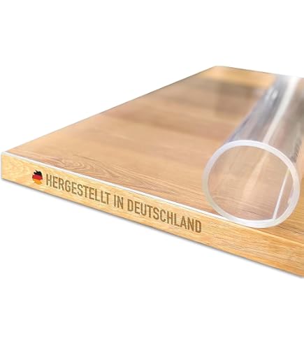 Tischschutzfolie Transparent 1,5 Mm – 45x90 Cm, PVC, Wasserdicht, Kratzfest, Hitzebeständig Bis 80°C, Für Esstisch & Schreibtisch