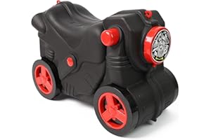 DIVCHI Kids Suitcase With Wheels Ride On, Carry On, Sit On Hand Luggage | Cabin Trolley | Children Suitcase | Travel Bags | Boys & Girls Gift (Black)