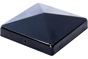 POSTSAVER Metal Pyramid Fence Post Caps - Fits 4x4” Posts - Durable Powder Coated Galvanized Steel, Weather Resistant, Protects Posts, Pre-Drilled Screw Holes for Fast, Easy Installation