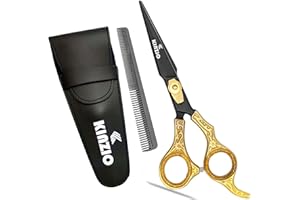 KINZIO Hairdressing Barber Hair Scissor for Professional Hairdressers Barbers Stainless Steel Hair Cutting Shears - for Salon Barbers, Men, Women, Children (6")