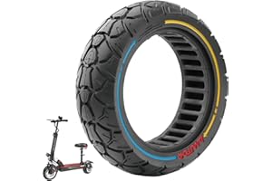 VOLOHAS 10x3 Solid Rubber Tyres - 10 Inch, 255x80, 80/65-6.5 Replacement Tyres for Electric Scooter The Slot Wdth is 53.5 mm, Suitable for Wheels with a Width of 51-54 mm