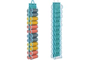 ‎LIREX Lirex Leggings Aufbewahrungsbox, Hängender Yoga Leggings Aufbewahrungs Organizer mit 24 Taschen Faltbarer Oxford Stoff Schrank Organizer Hemden Jeans Aufhänger Sockenhalter für Schlafzimmer (Blau)