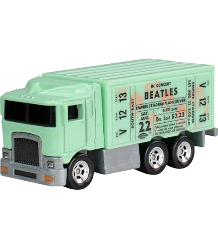 Hot Wheels Premium Pop Culture – Camión Hiway Hauler De The Beatles, Escala 1:64, Carrocería Y Chasis Metal/Metal, Neumáticos RealRiders, Empaque