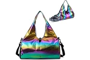 Fadcaer Wodoodporna sportowa torba na siłownię, damska torba na matę do jogi z przegrodą na buty i paskiem na ramię, duża torba podróżna, torba sportowa, torba na zakupy, do uprawiania sportu,