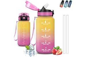 GRSTA Borraccia Bambini, Borraccia 500 ml, Borraccie con Cannuccia, Senza Perdite, Borraccie Motivazionale, Facile da Pulire, Borracce Acqua, Con Slogan Motivazionale, Borracce per Scuole, Campeggio, Corsa