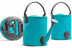 Colapz Seau Pliable 9L, sans BPA, Bleu – Arrosoir, Bidon à Eau Portatif pour Douche Portable, Maison et Jardin – Arrosoir Rétractable 2 Embouts pour Caravane - Lavage, Pêche, Vaisselle Bivouac