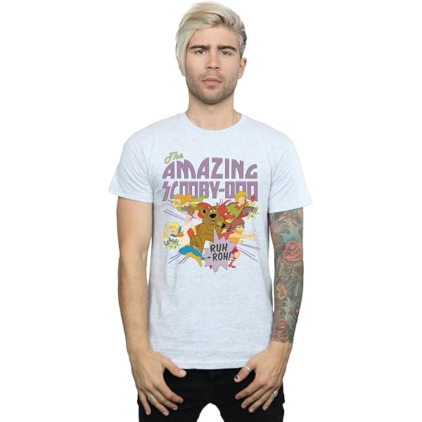 Scooby Doo Men's Faux Pocket T-Shirt - Black, Officially Licensed Graphic Tee - View #13