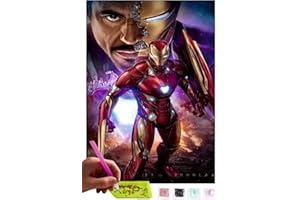 MISHBAY Diamond Painting Marvel und DC - 30x40cm Diamond Painting Erwachsene - Diamant Painting Bilder Ironman - DIY 5D Satz Wand Dekor Diamantstickerei