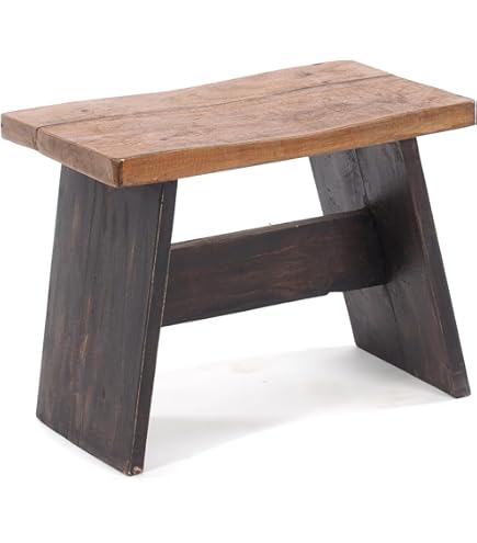 Tabouret En Bois Rustique 'Rustico' - 52x50 Cm - Acajou Et Teck Recyclé - Déco Et Assise