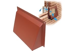Timloc Terracotta Hooded Cowl 9" x 6" Vent Cover for Air Bricks Grilles Extractors