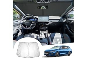 GAFAT Compatible avec Ford Focus MK4 St Line 2018-2024 2025 Pare-Soleil intérieur, Focus 2023 Pare-Brise Avant Parasol Protection Solaire, Refroidissement, Protection UV, Focus MK4 Accessoires