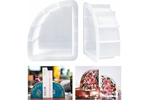 LET'S resin Bookends mold 1 Pair Geode Book Organizer Silicone Large, Crystal Epoxy Resin Molds for Books, Desktop Organizer, Office Home Decoration, Gift
