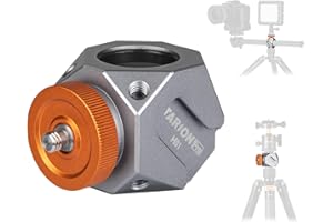 TARION Cold Shoe Adapter for Tripod: Multifunctional Extension Bracket Rack with 1/4 Thread Holes Cold Shoe Mounts Universal 3/8 to 1/4 Screw Adapter for Camera Tripod Magic Arm Light MC-H01