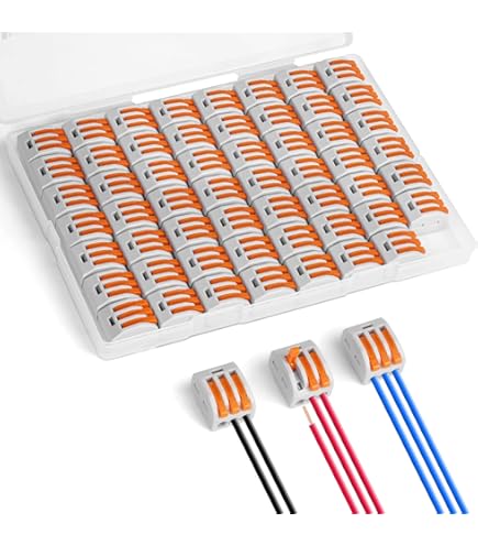 Aiqeer 50 Pièces Levier-Écrou Fil Connecteurs Set, Conducteur